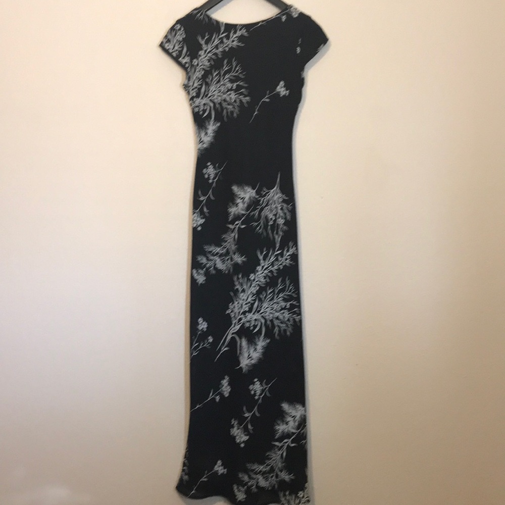 Black bamboo pattern dress size 5